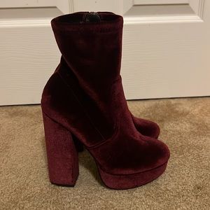 Steve Madden Velvet Boot Heels